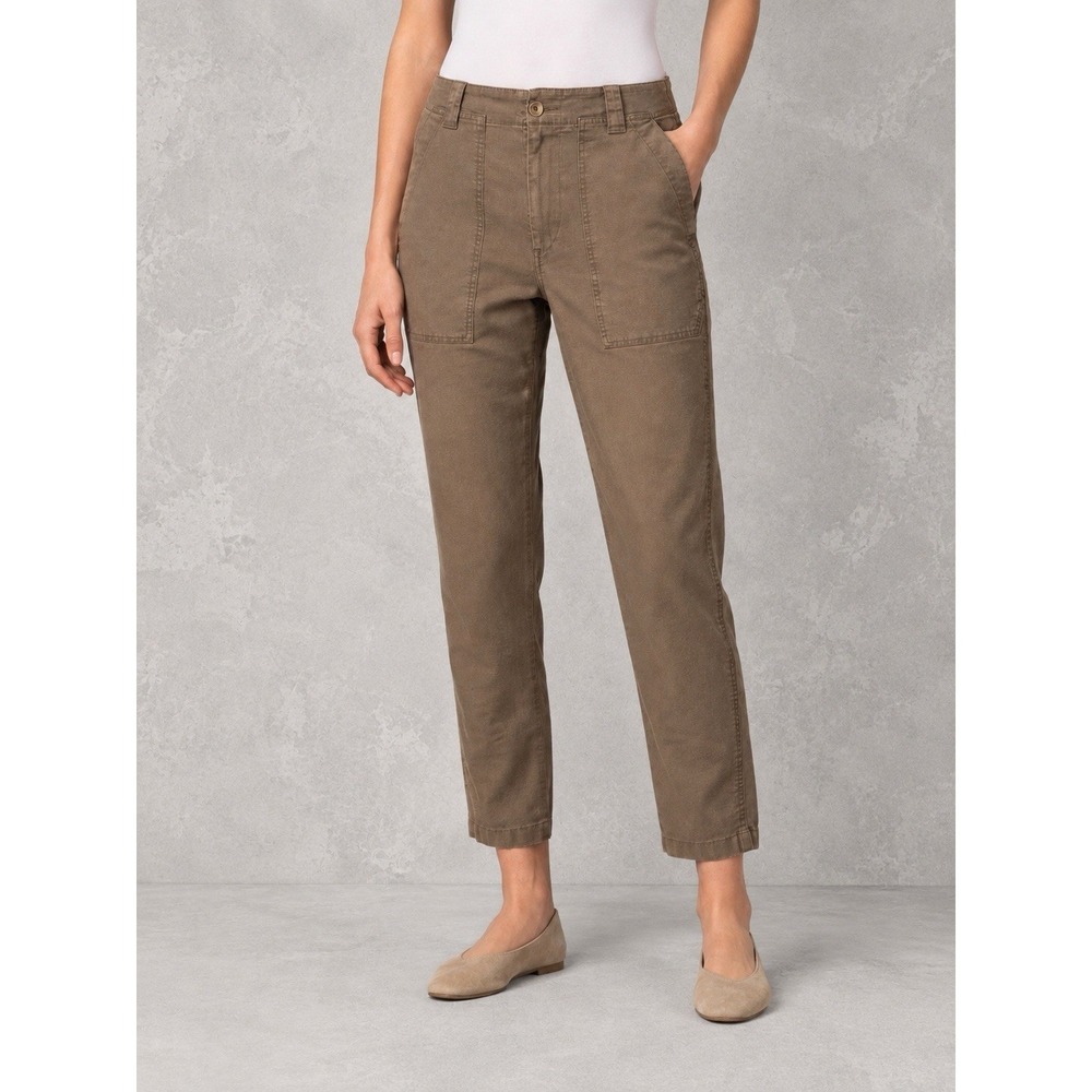 Vince Utility Pants Womens 4 Brown Straight Leg Patch Pocket Casual Trousers